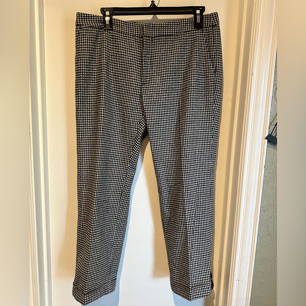 MSGM checked cropped straight-leg ankle trousers size 8